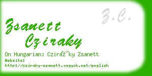 zsanett cziraky business card